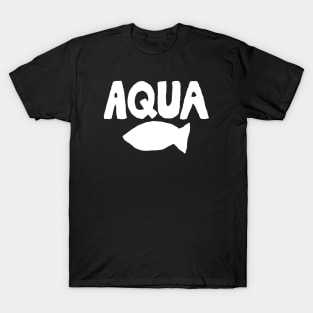 Oshi no Ko Anime Aqua Hoshino Black and White T Shirt Design featured with Simple Fish Graphic T-Shirt